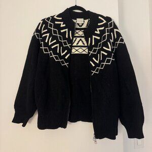 VARLEY Fair Isle Zip Sweater